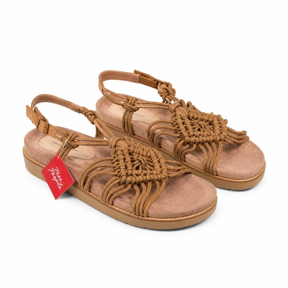 Free People Marla Rope Macramé Sandals NWOB Size 8